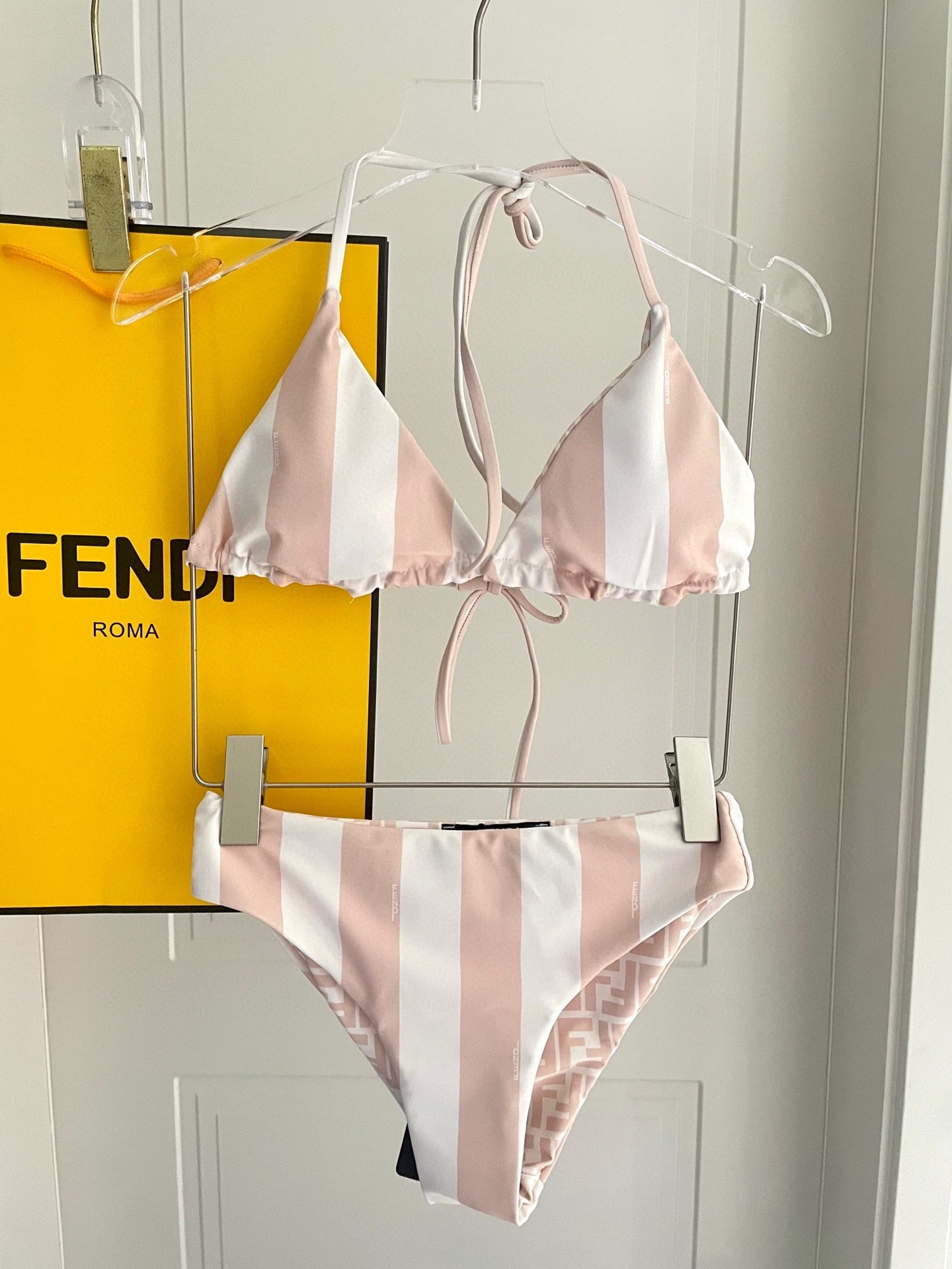 FENDI BIKINI 25S TWO PIECE IN LIGHT PINK 742659