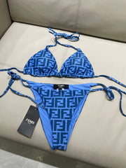 FENDI BIKINI 25S TWO PIECE IN BLUE 742662