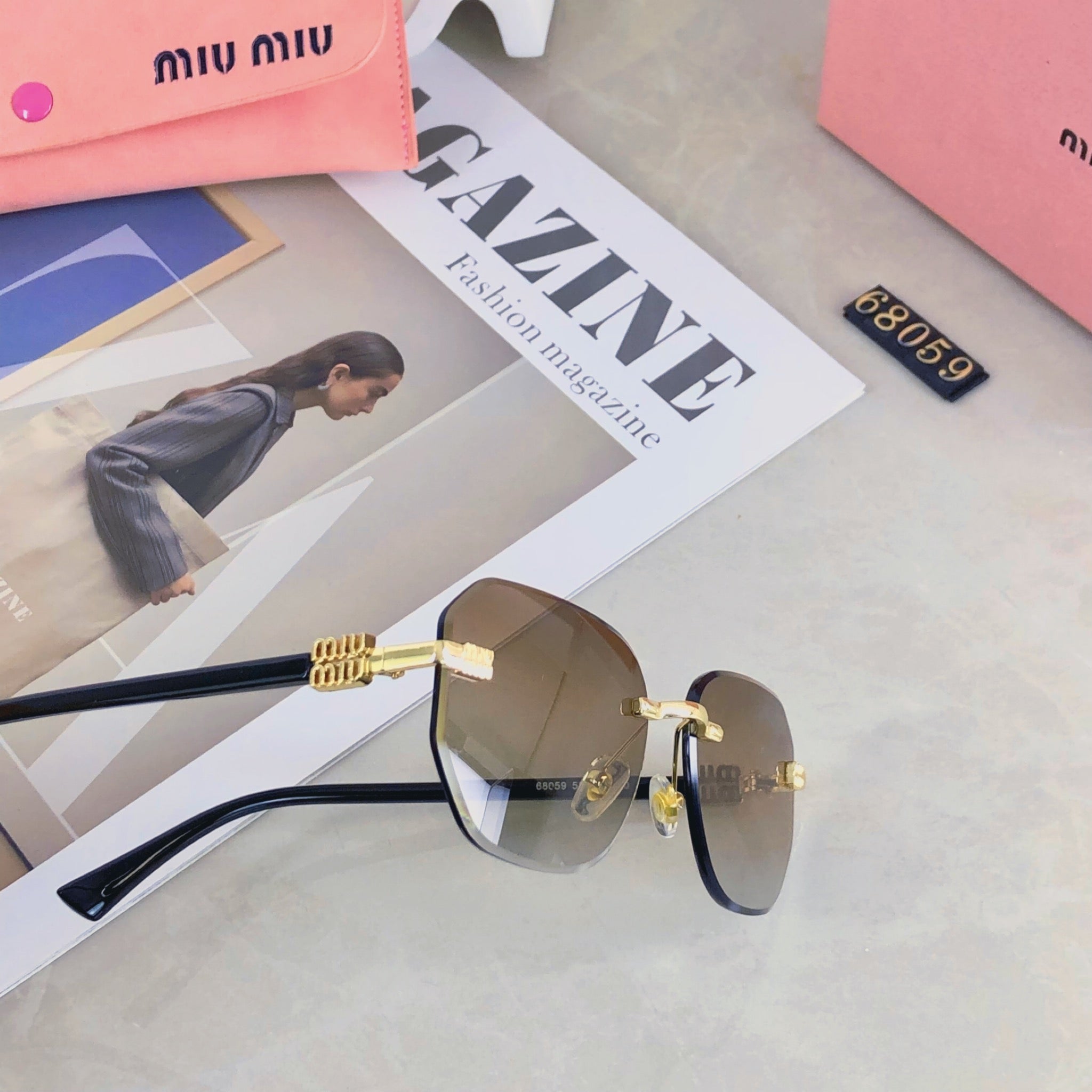 LOGO SUNGLASSES 498947 IN METAL