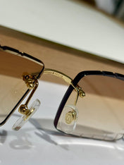 PANTHÈRE RECTANGULAR FRAME SUNGLASSES 563590 IN METAL