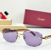 C DE GEOMETRIC FRAME SUNGLASSES CT0606S IN METAL AND WOODEN