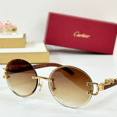 PANTHÈRE ROUND FRAME SUNGLASSES CT0561S IN METAL