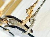 PANTHÈRE RIMLESS RECTANGULAR FRAME SUNGLASSES CT0687S IN METAL