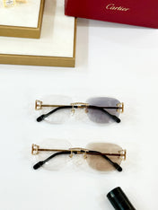 CRYSTAL STUDDED RIMLESS SQUARE FRAME SUNGLASSES CT0603S IN METAL PHOTOCHROMIC LENSES