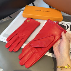 LV GLOVES IN CHERRY RED LAMBSKIN 463909
