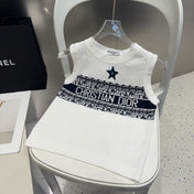 TANK TOP 612065 IN WHITE COTTON RIBBED EMBOSSED LOGO