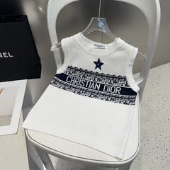 TANK TOP 612065 IN WHITE COTTON RIBBED EMBOSSED LOGO