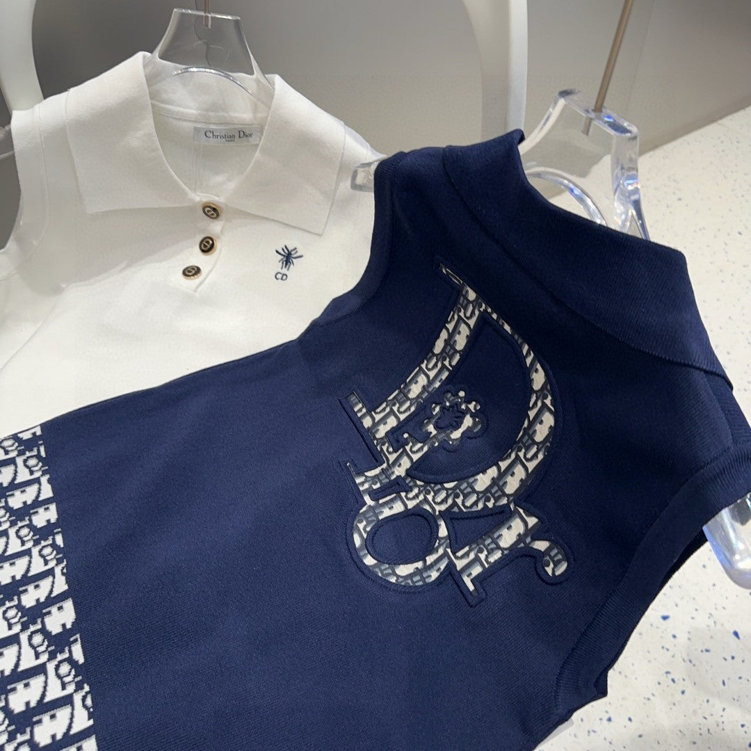 POLO TANK TOP 639173 IN WHITE COTTON RIBBED KNIT