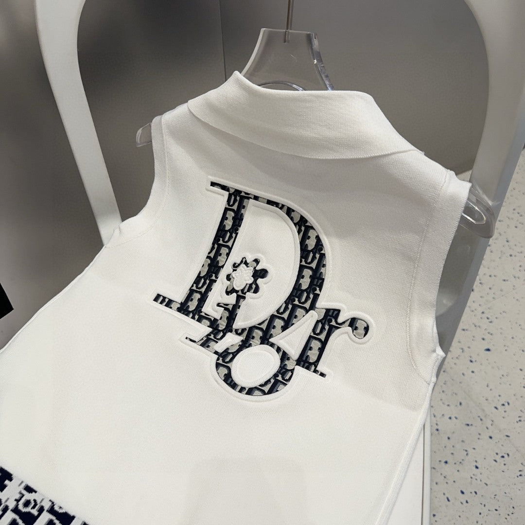 POLO TANK TOP 639173 IN WHITE COTTON RIBBED KNIT