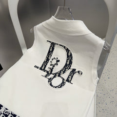 POLO TANK TOP 639173 IN WHITE COTTON RIBBED KNIT