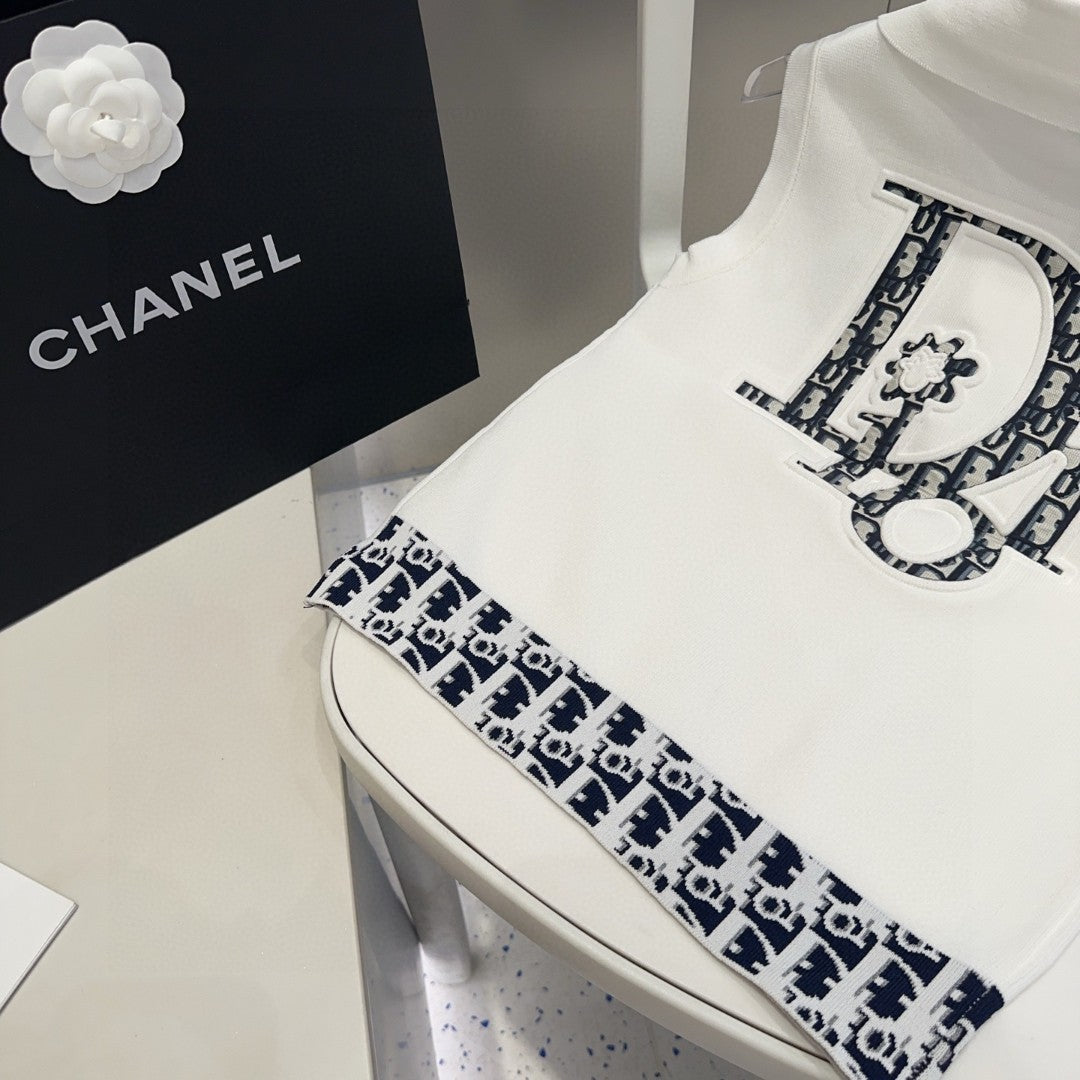 POLO TANK TOP 639173 IN WHITE COTTON RIBBED KNIT