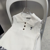 POLO TANK TOP 639173 IN WHITE COTTON RIBBED KNIT