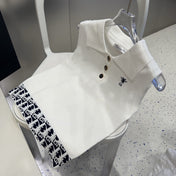 POLO TANK TOP 639173 IN WHITE COTTON RIBBED KNIT