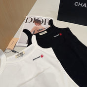 CAMISOLE 613779 IN BLACK COTTON RIBBED