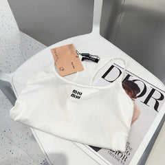 CAMISOLE 617513 IN WHITE COTTON RIBBED KNIT