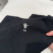 TANK TOP 633197 IN BLACK COTTON EMBOSSED PEARL