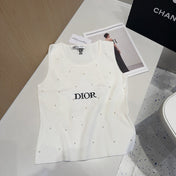 TANK TOP 633196 IN WHITE COTTON EMBOSSED PEARL