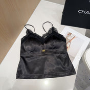 CAMISOLE 625969 IN BLACK SILK