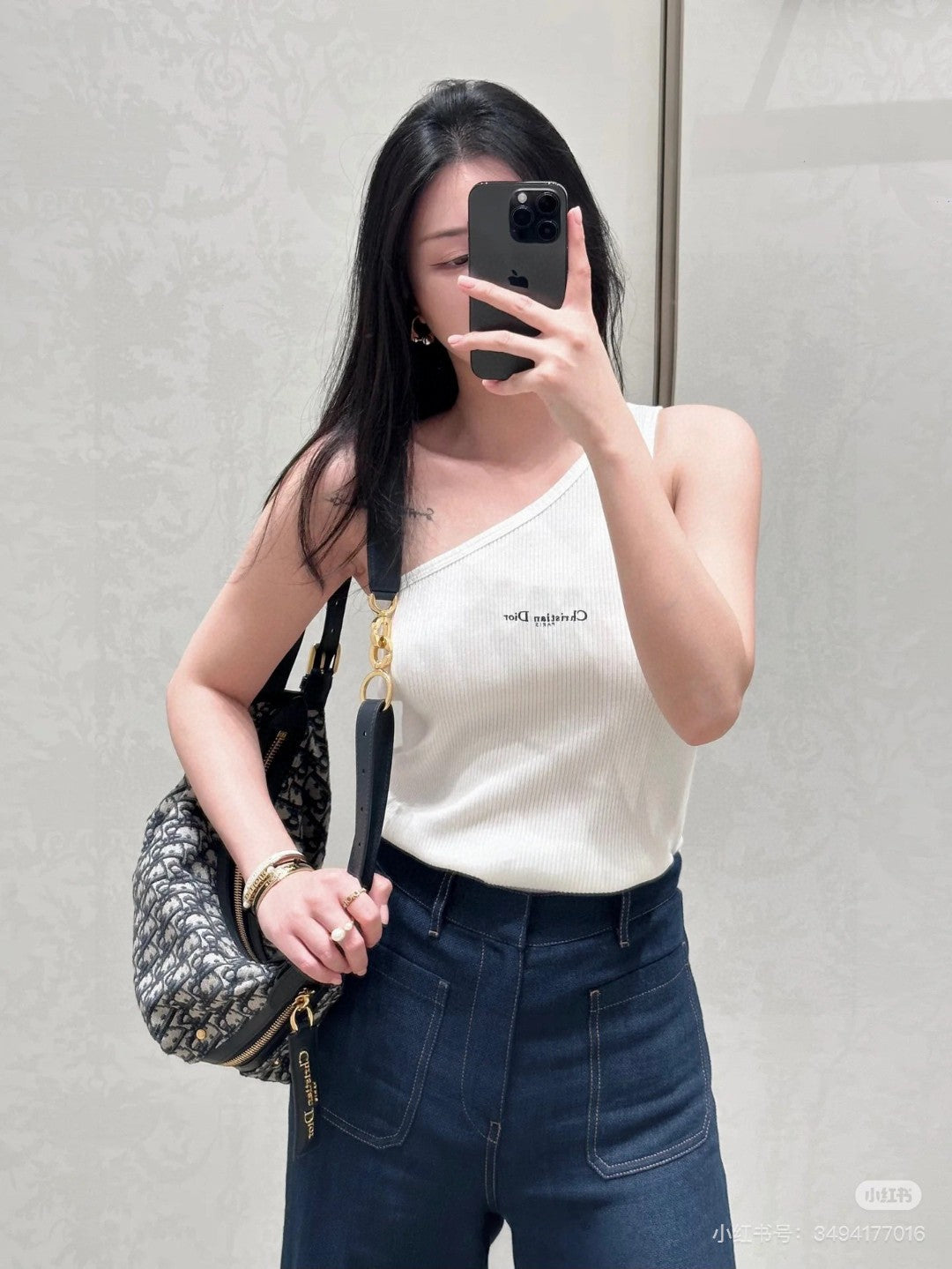 ONE SHOULDER TOP 633200 IN WHITE COTTON