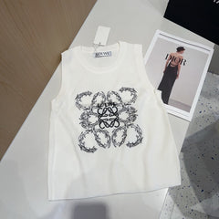 TANK TOP 633203 IN WHITE COTTON RIBBED KNIT