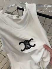 TANK TOP 627697 IN WHITE COTTON RIBBED