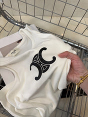 TANK TOP 627697 IN WHITE COTTON RIBBED