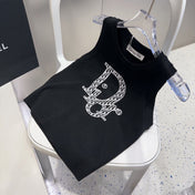 TANK TOP 627699 IN BLACK COTTON RIBBED