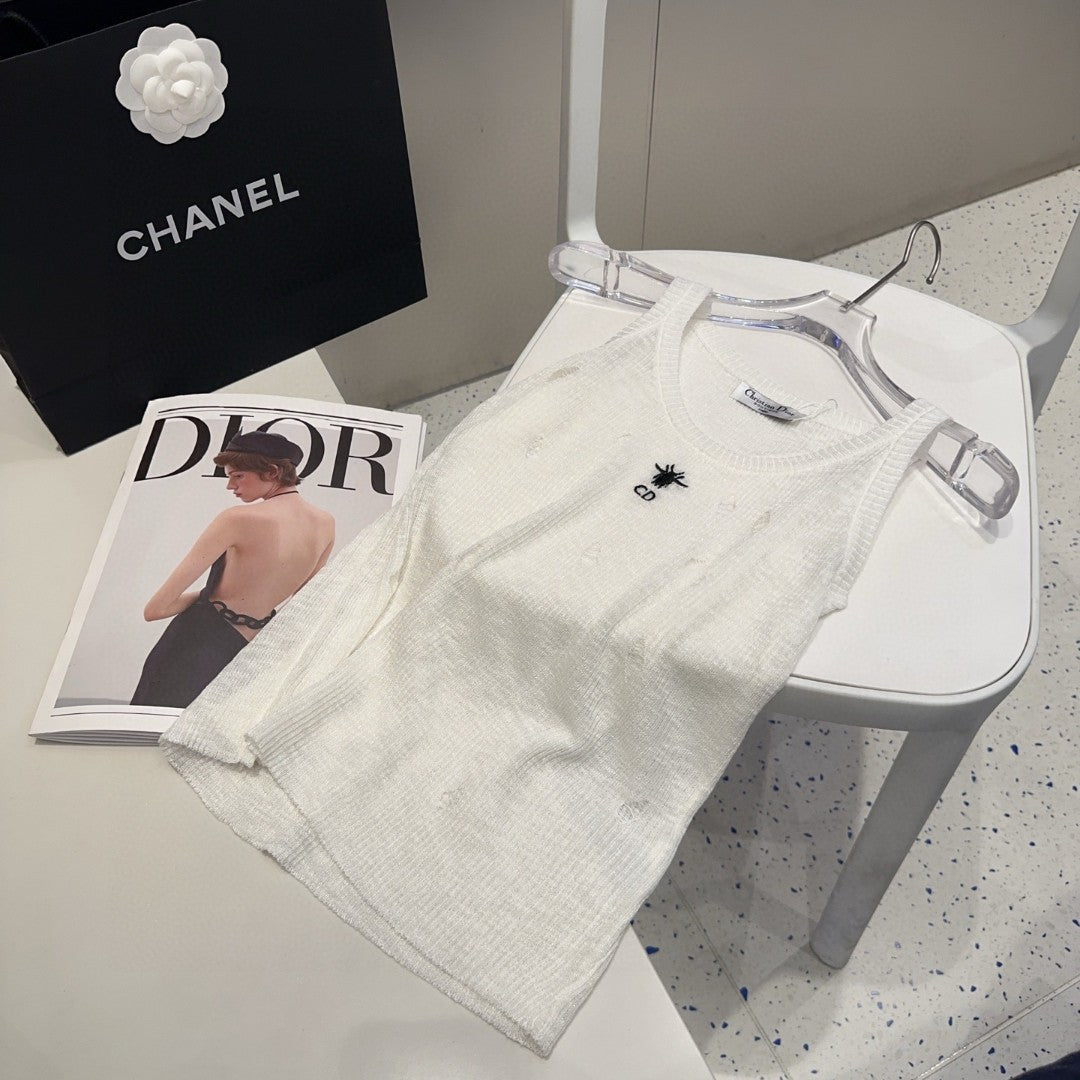 CAMISOLE 629204 IN WHITE COTTON RIBBED KNIT