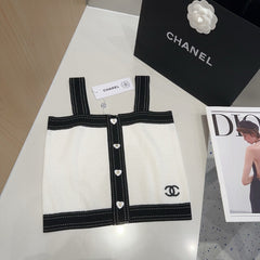 CAMISOLE 629205 IN BLACK AND WHITE WOOL