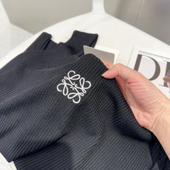 TANK TOP 633194 IN BLACK COTTON EMBOSSED LOGO