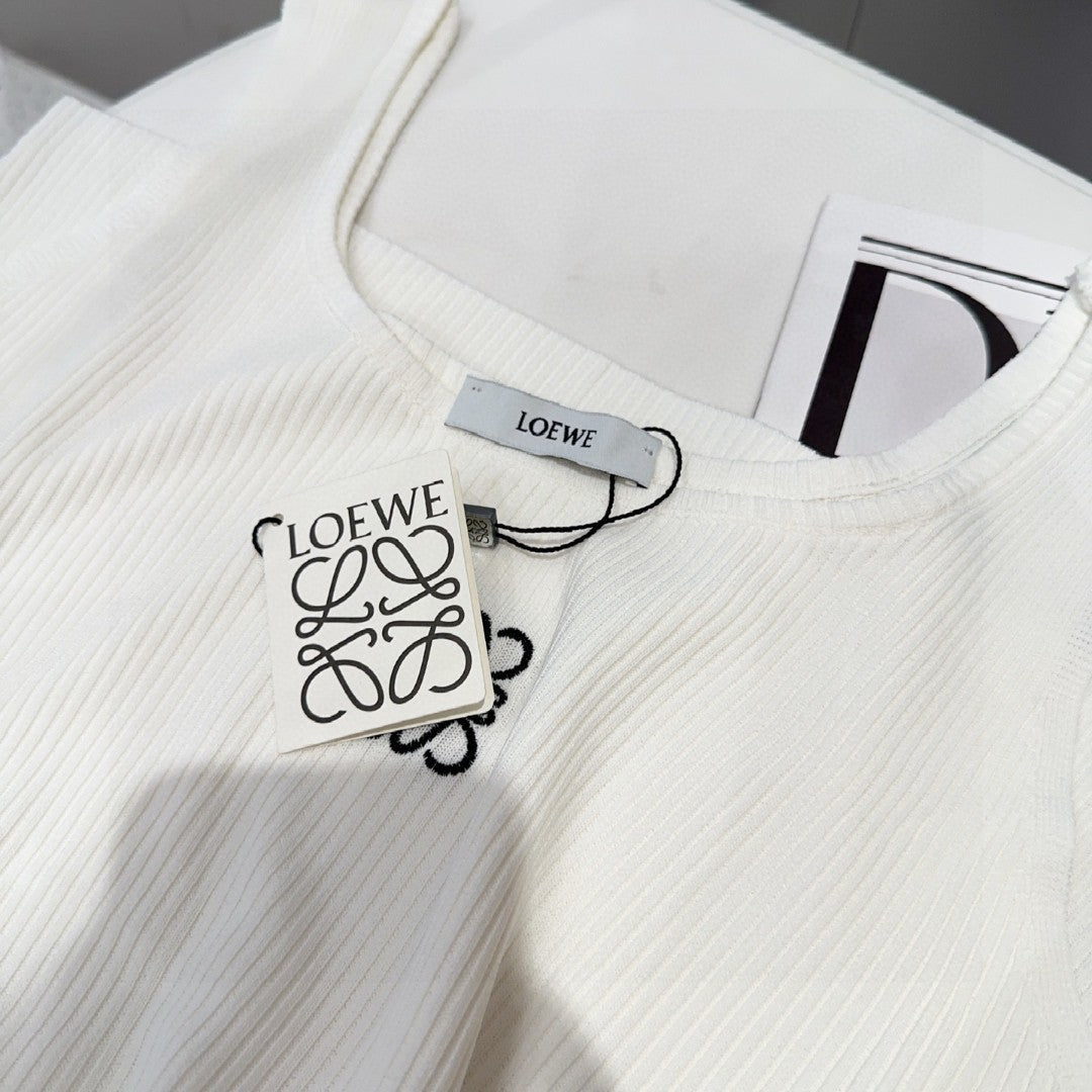 TANK TOP 633195 IN WHITE COTTON EMBOSSED LOGO