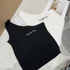 ONE SHOULDER TOP 633201 IN BLACK COTTON