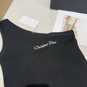 ONE SHOULDER TOP 633201 IN BLACK COTTON