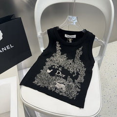 TANK TOP 639177 IN BLACK COTTON RIBBED KNIT