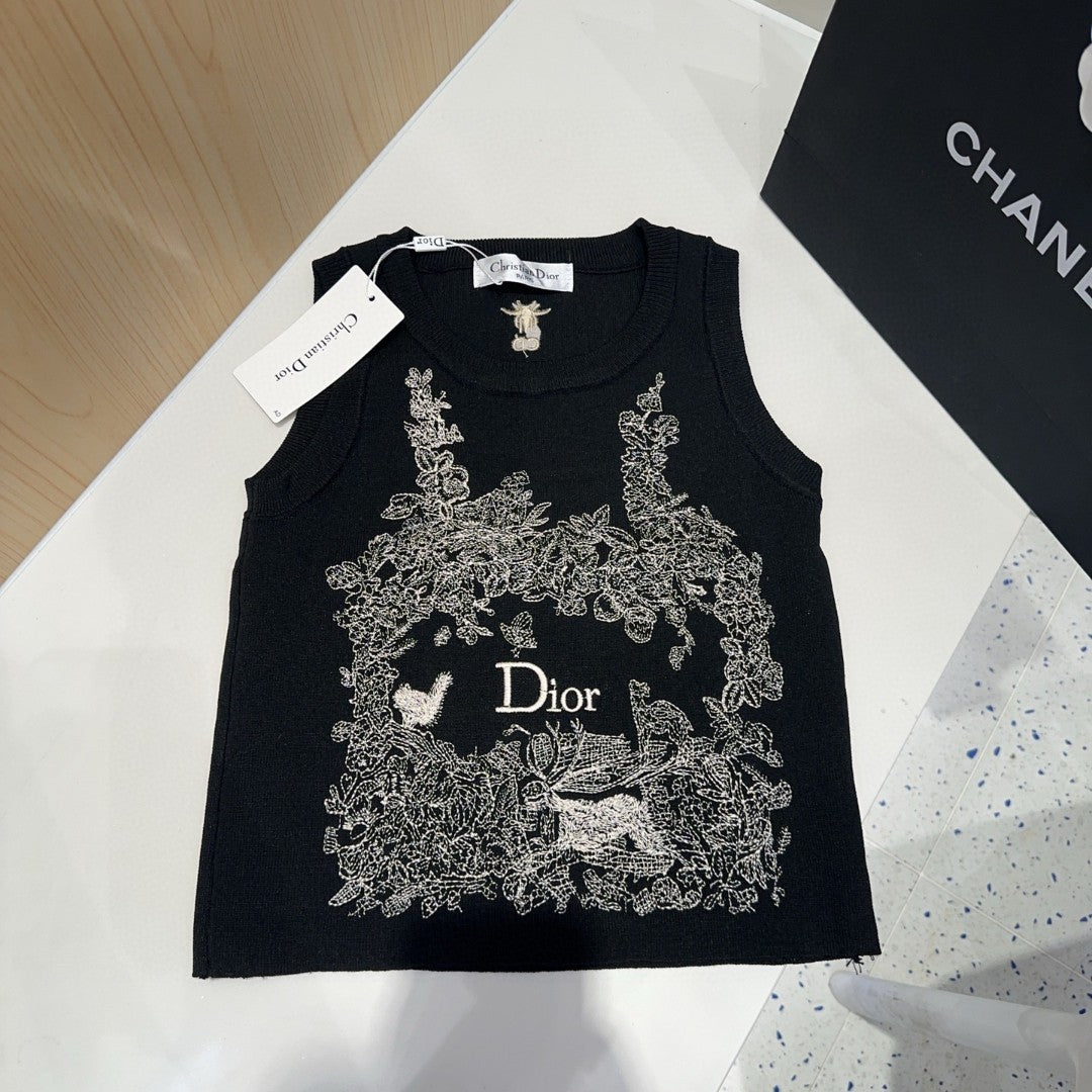 TANK TOP 639177 IN BLACK COTTON RIBBED KNIT