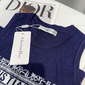 SLEEVELESS TOP 643221 IN BLACK COTTON WHITE LOGO