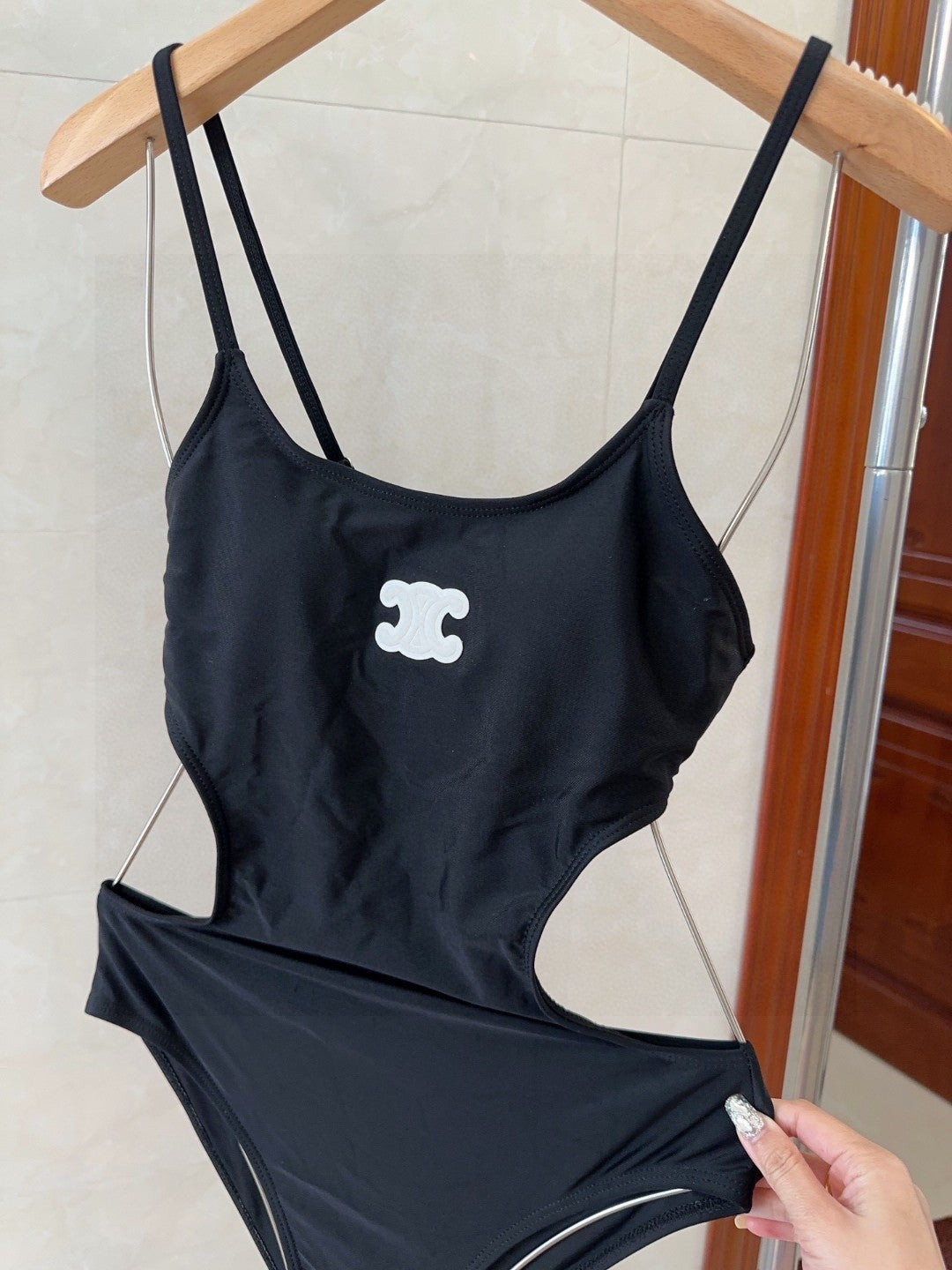 CELINE BIKINI 25S BODYSUIT IN BLACK 742672