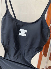 CELINE BIKINI 25S BODYSUIT IN BLACK 742672