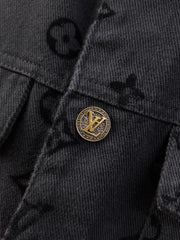 LV BLACK MONOGRAM DENIM JACKET 239525