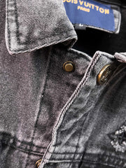LV CHARCOAL BLACK DENIM JACKET 239526