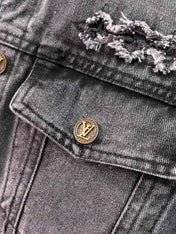 LV CHARCOAL BLACK DENIM JACKET 239526