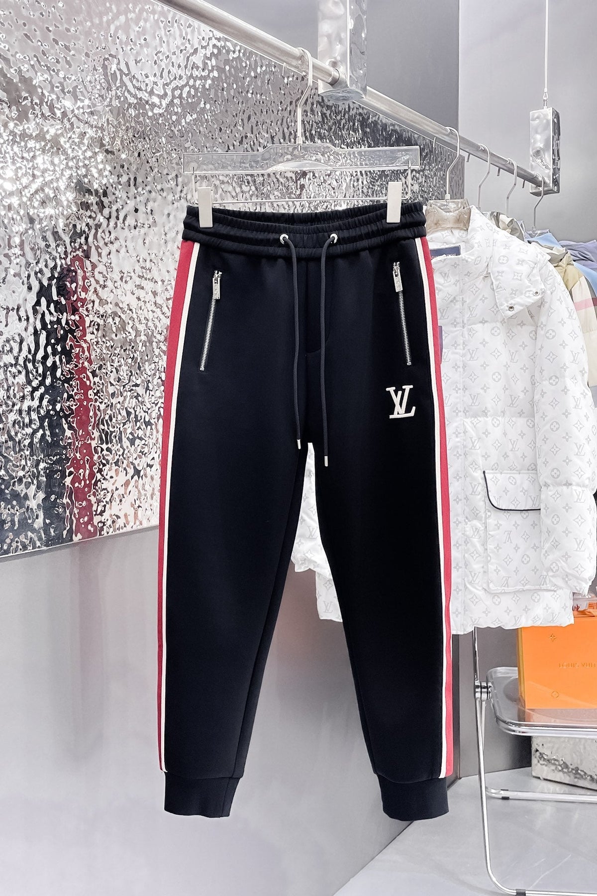 LV BLACK MIX RED TROUSERS 239503