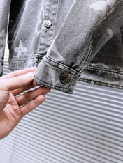LV BASIC SHIRT JACKET IN GRAY MONOGRAM DENIM 239130