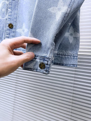 LV BASIC SHIRT JACKET IN LIGHT BLUE MONOGRAM DENIM 239129