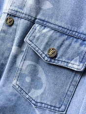 LV BASIC SHIRT JACKET IN LIGHT BLUE MONOGRAM DENIM 239129