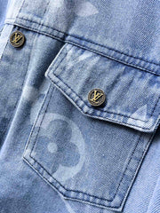 LV BASIC SHIRT JACKET IN LIGHT BLUE MONOGRAM DENIM 239129