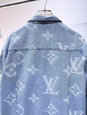 LV BASIC SHIRT JACKET IN LIGHT BLUE MONOGRAM DENIM 239129