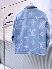 LV BASIC SHIRT JACKET IN LIGHT BLUE MONOGRAM DENIM 239129