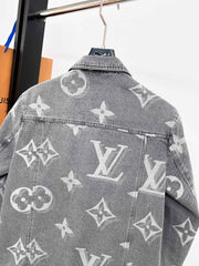 LV ASH GRAY MONOGRAM DENIM JACKET 239524