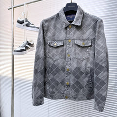 LV SHIRT JACKET IN GRAY DENIM 239127